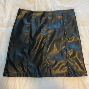 Faux Leather Bodycon Skirt